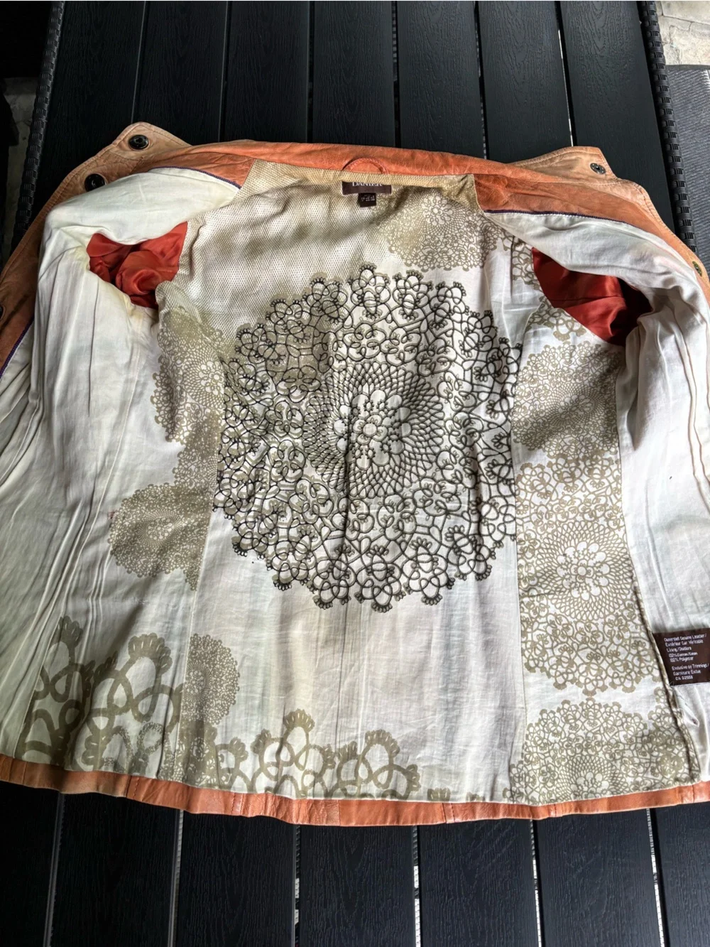 Danier Tan Leather Button-Front Jacket - Picture 12 of 16
